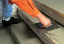 Выравнивание ступеней бетонной лестницы