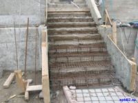 Ремонт бетонных лестниц на улице