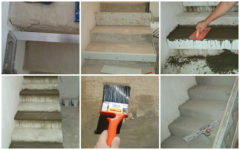 Выравнивание ступеней бетонной лестницы