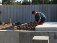 Заливка крыши гаража бетоном
