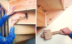 Устранение скрипа деревянной лестницы