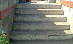 Ремонт бетонных лестниц на улице