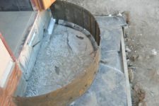 Круглое бетонное крыльцо опалубка